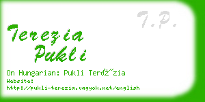 terezia pukli business card